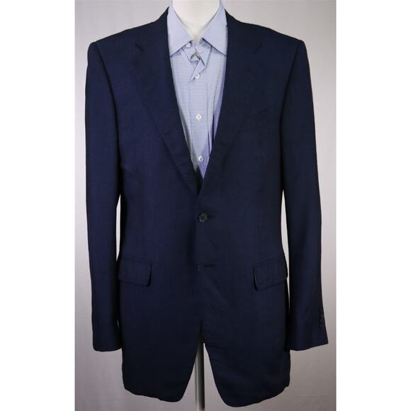 Zanella Blazer Malcom Midnight Blue 2-Btn Rayon Sportcoat 42L - Picture 2 of 9